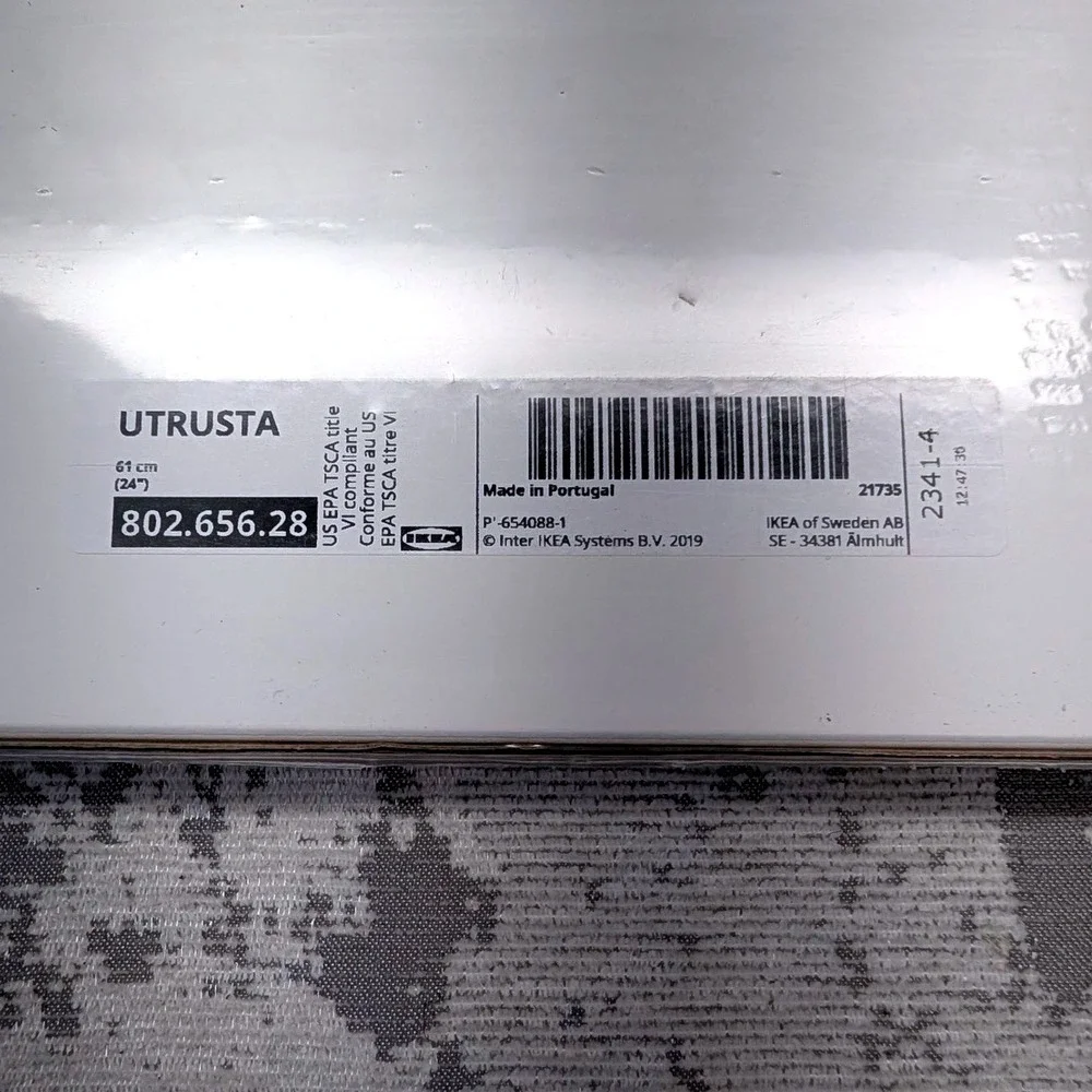 IKEA Utrusta Drawer Front‎ White 24 Inch 61 cm 802.656.28 NEW